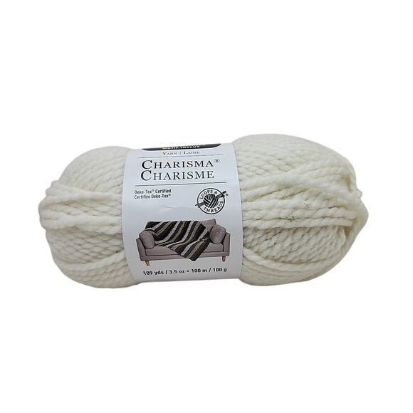 Loops & Threads Charisma Charisme Yarn Off White Lot #1049 Bulky 3.5 oz 109 yds - Picture 1 of 7